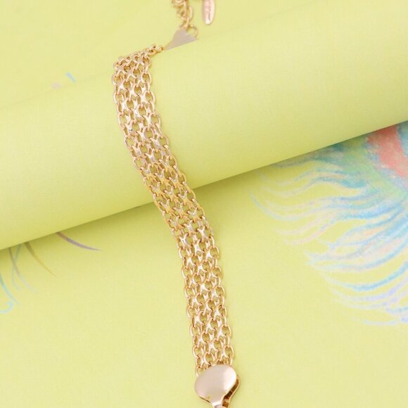 "Elegant Rose Gold Multi-Chain Bracelet with Adjustable Length, XPBL0861 - Picture 2 of 12